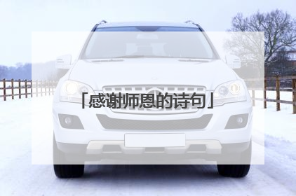 感谢师恩的诗句