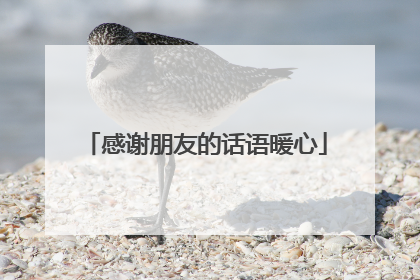 感谢朋友的话语暖心