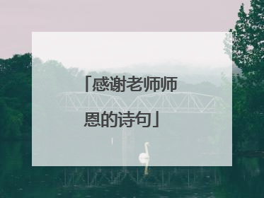 感谢老师师恩的诗句