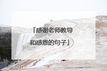 感谢老师教导和感恩的句子