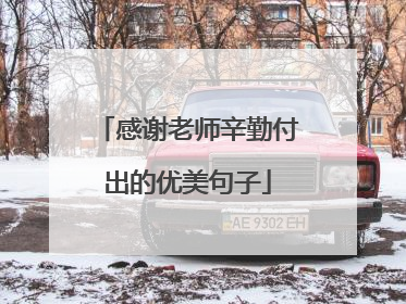 感谢老师辛勤付出的优美句子