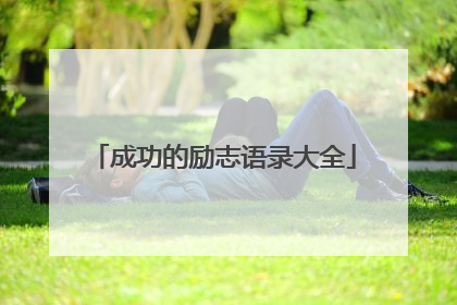 成功的励志语录大全