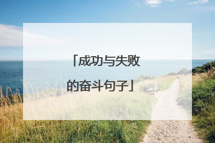 成功与失败的奋斗句子