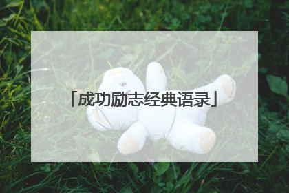 成功励志经典语录