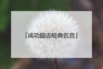 成功励志经典名言