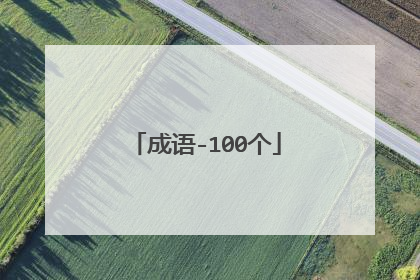 成语-100个
