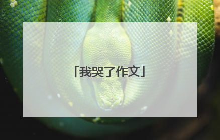 我哭了作文