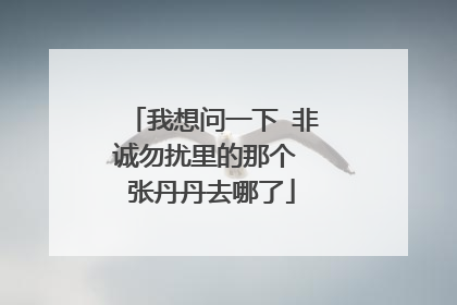 我想问一下 非诚勿扰里的那个 张丹丹去哪了