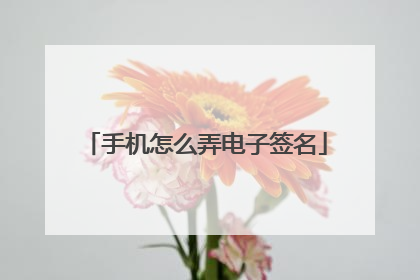 手机怎么弄电子签名
