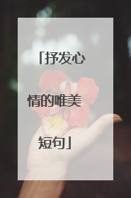 抒发心情的唯美短句
