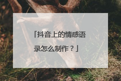 抖音上的情感语录怎么制作?