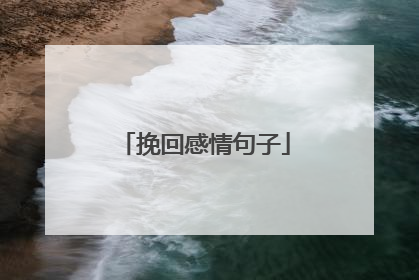 挽回感情句子
