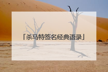 杀马特签名经典语录