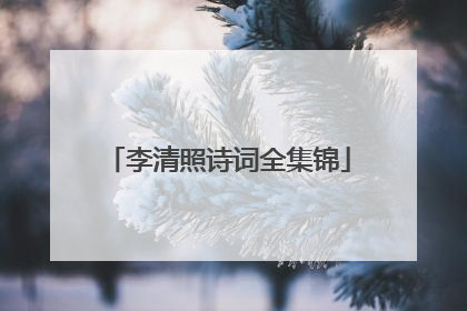 李清照诗词全集锦