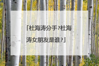 杜海涛分手?杜海涛女朋友是谁?