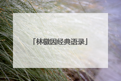 林徽因经典语录