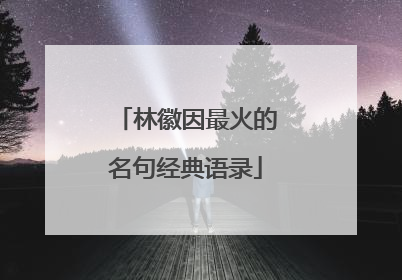 林徽因最火的名句经典语录