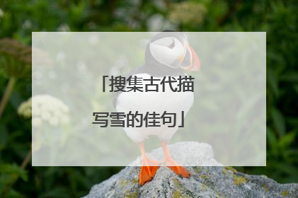 搜集古代描写雪的佳句