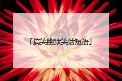 搞笑幽默笑话短语