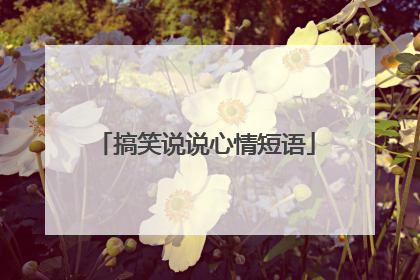 搞笑说说心情短语
