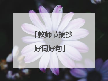 教师节摘抄好词好句
