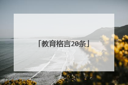 教育格言20条