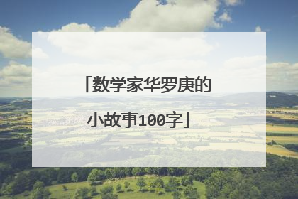 数学家华罗庚的小故事100字