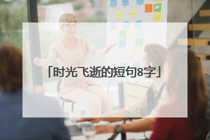 时光飞逝的短句8字