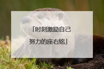 时刻激励自己努力的座右铭