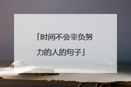 时间不会辜负努力的人的句子