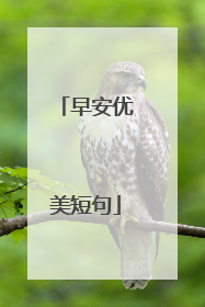 早安优美短句