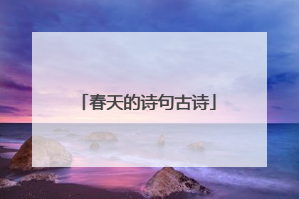 春天的诗句古诗