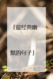 最经典幽默的句子