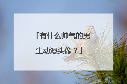 有什么帅气的男生动漫头像?