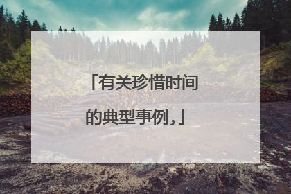 有关珍惜时间的典型事例,
