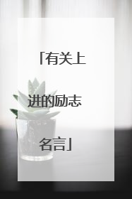 有关上进的励志名言