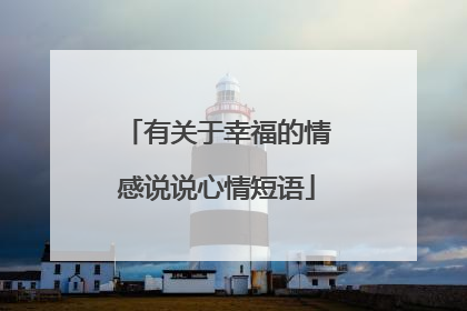 有关于幸福的情感说说心情短语