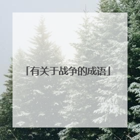 有关于战争的成语