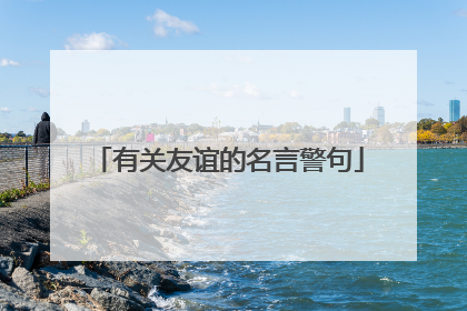 有关友谊的名言警句