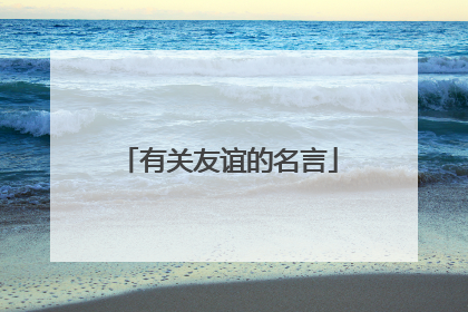 有关友谊的名言
