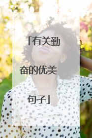 有关勤奋的优美句子