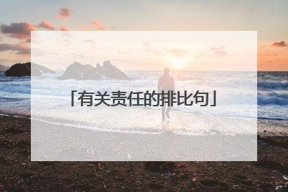 有关责任的排比句
