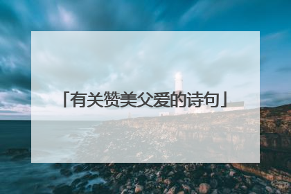 有关赞美父爱的诗句