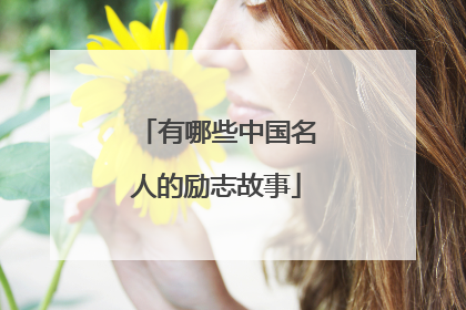 有哪些中国名人的励志故事