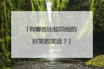 有哪些比较简短的、好笑的笑话？