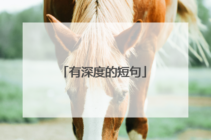 有深度的短句