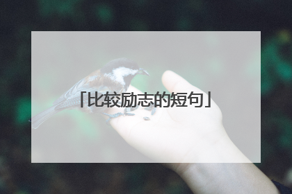 比较励志的短句