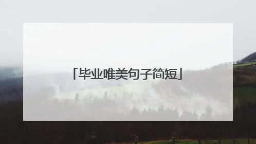 毕业唯美句子简短