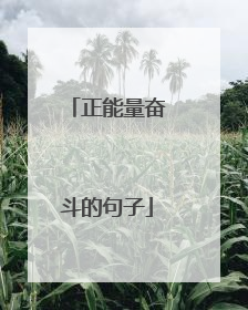 正能量奋斗的句子