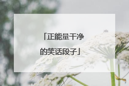正能量干净的笑话段子